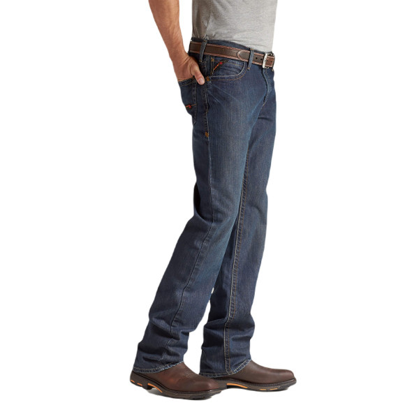 Ariat FR M4 Relaxed Basic Boot Cut Jeans in Shale